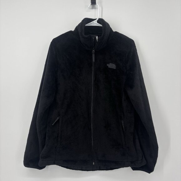 The North Face Osito Fleece Jacket Black Womens Size Large Soft Zip Up Front - Picture 1 of 11